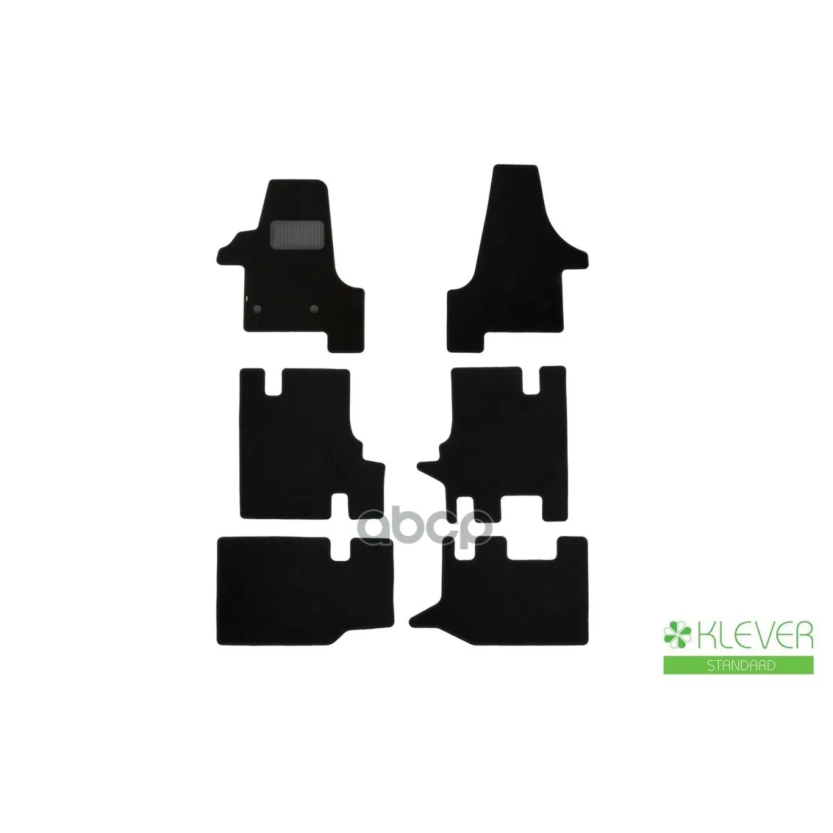 Коврики В Салон Klever Standard Volkswagen Transporter(T5) 2003-, Мв., 6 Шт.(Текстиль) Klever арт. KLEVER02514201210kh