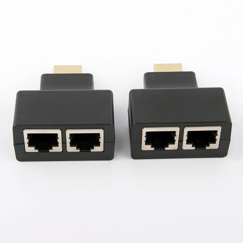 1 pair 1 пара HDMI удлинитель повторитель адаптер HDMI двойной RJ45 CAT5E CAT6 UTP LAN Ethernet 1080P для HDTV HDPC PS3 STB - Цвет: 1 pair