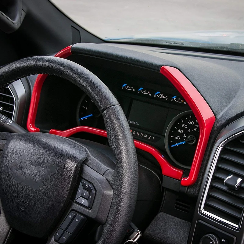 Красный приборной панели Накладка для Ford F150 F250 F350 Super Duty