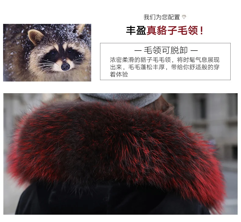 Down Jacket Women's New Style Fashion Slim Large Fur Collar Mid-length Online Celebrity Winter Short-height White Duck down