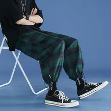 

Trendy Plaid Streetwear Pants Men's 2021 New Comfortable Pant Summer Loose Comfortable Casual All-match Korean Joggers Trousers