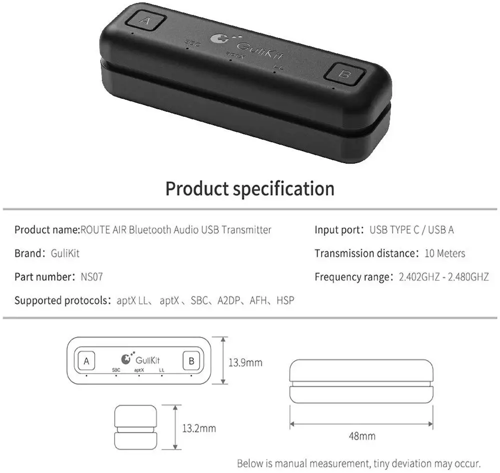 Беспроводной Bluetooth адаптер аудио передатчик для kingd Switch& Switch Lite, PS4, ПК Ноутбуки и Airpods Bluetooth наушники