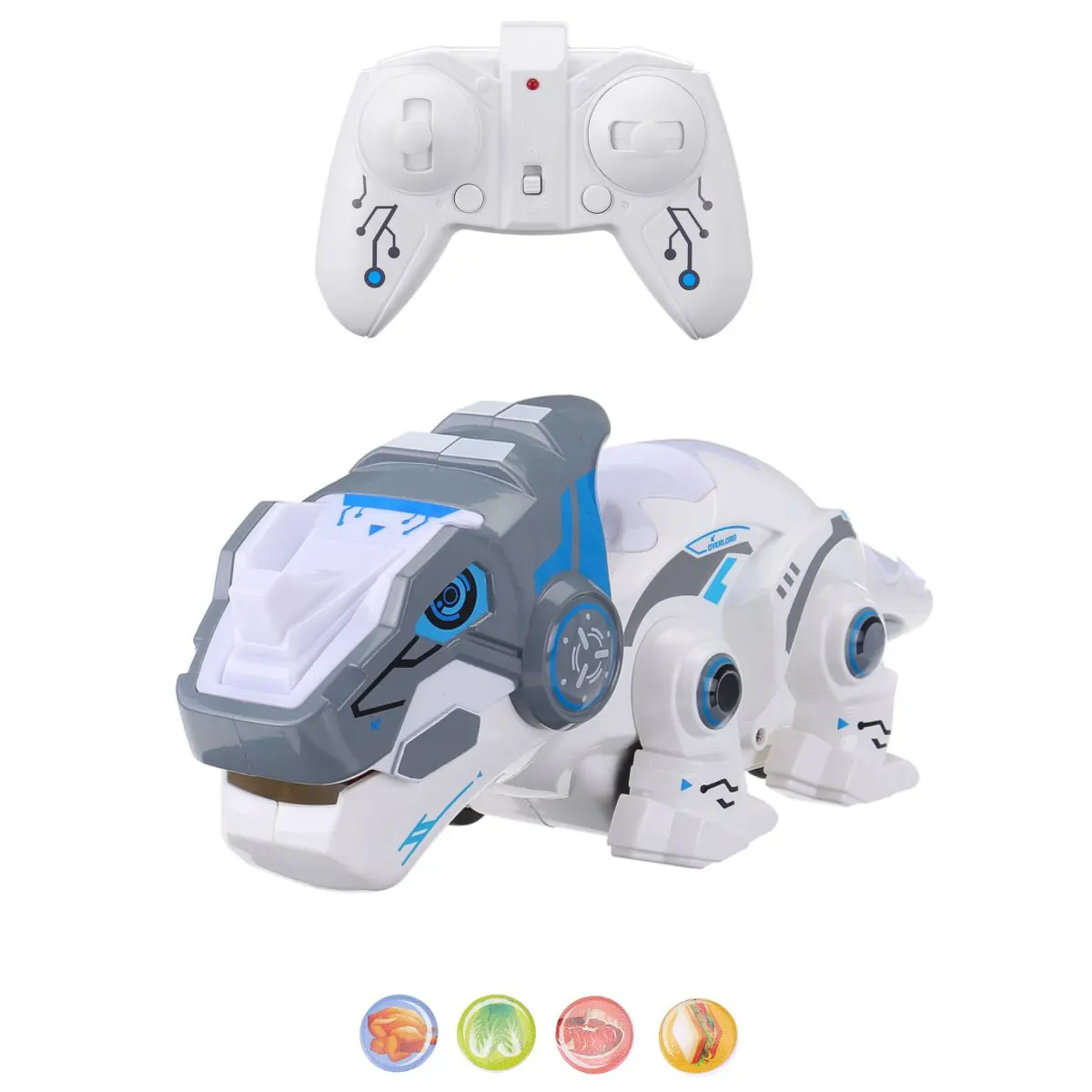 

Electric Dinosaur Toy Remote Control Animal Color Changing Sound 2.4G RC Pet Intelligent Animal Robot Kit Kids Toys For Children