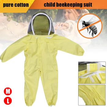 

100% Cotton Full Body Child Beekeeping Clothing Suit Jacket Protective Beekeeping Suit Little Kid Farm Visitor Protect Bee Suit