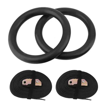 

Exercise Fitness Workout Pull Ups Muscle Gymnastics Rings Set Buckle Straps Indoor Adjustable Practical Hanging ABS Home Gym
