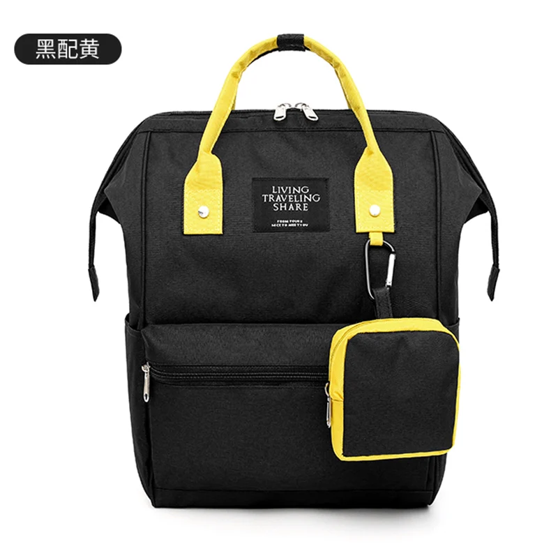 LITTHING Fashion Women's Backpack Candy Color Waterproof School Bags for Teenagers Girls Patchwork Mochila Men's Backpack