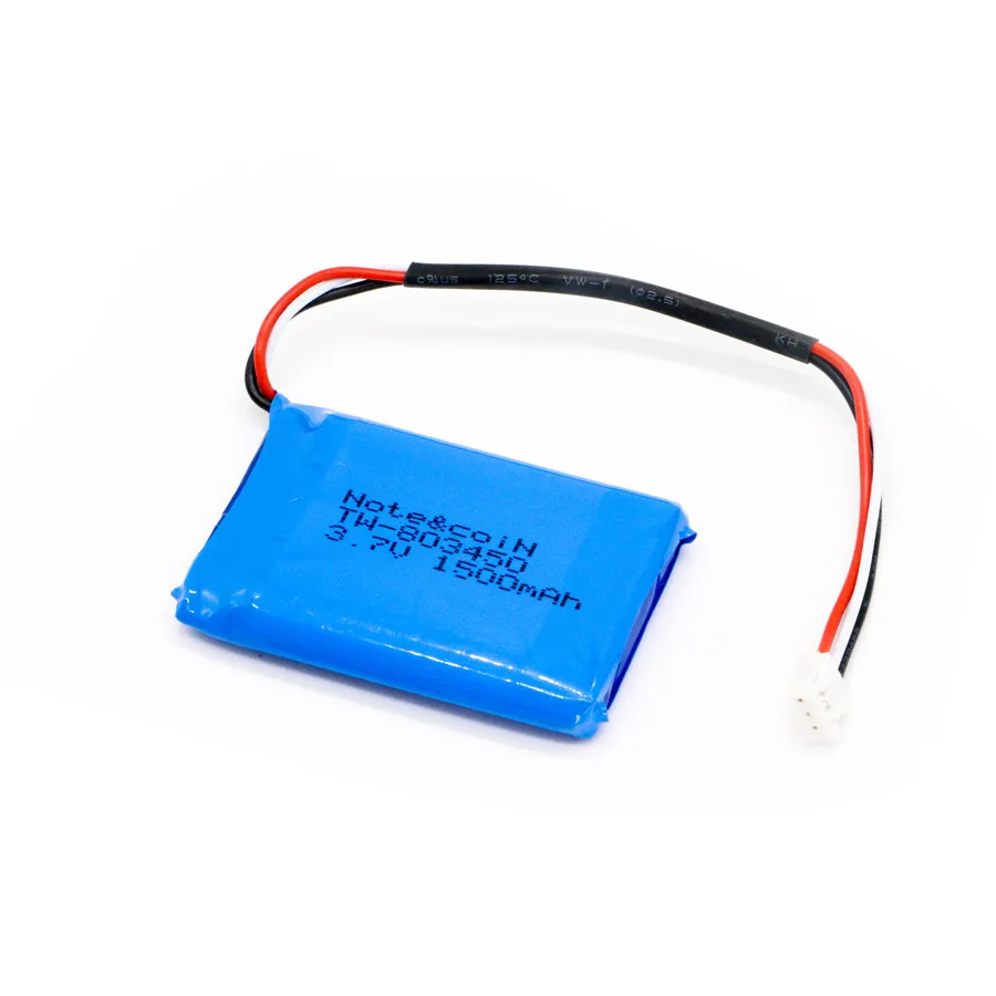 Перезаряжаемая литий-полимерная литиевая батарея 3,7 v 803450 1500mah для цифровой камеры