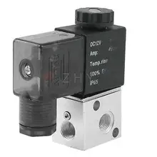 DC 12V 400mA 4,8 W 1/" PT 2 Позиция 3 Way Пневматический электромагнитный клапан