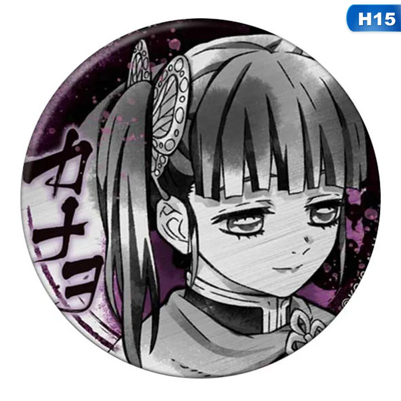 5.8CM Tinplate Tanjirou Icon Collection Breastpin For Backpacks Anime Badges Demon Slayer: Kimetsu No Yaiba Cosplay Brooch Pins