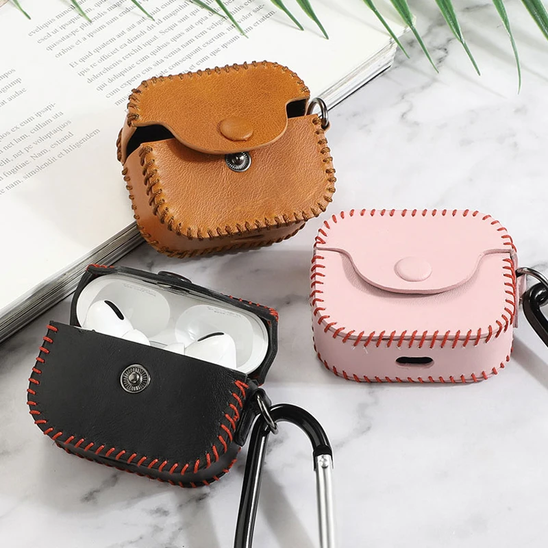 Для AirPods Pro Чехол из воловьей кожи защитный чехол для наушников pro 3 беспроводные
