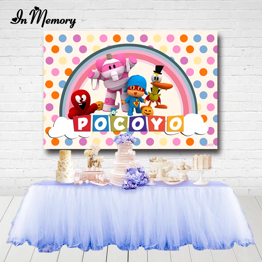 InMemory Pocoyo фоны для вечевечерние НКИ в честь Дня рождения девочек фотостудии