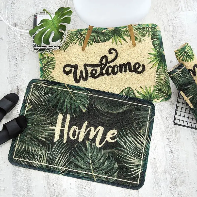

American Pastoral Green Vegetation Loop Pile Dust Mat Entrance Mat Access Doorway Mat Bathroom Toilet Mat
