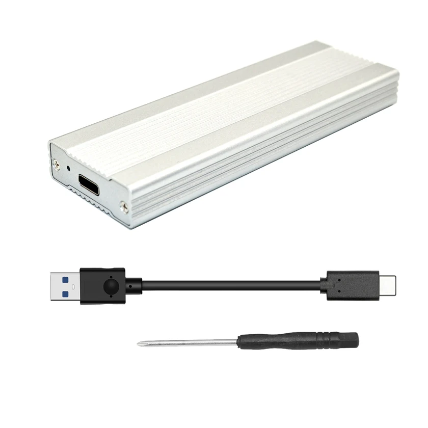 M2 корпус SSD NVME USB SSD HDD корпус ssd-бокс M.2 чехол адаптер USB 3,1 Gen 2 внешних M 2 Коробка для NVME M ключ 2230/2242/2260/2280 M2 - Цвет: Silver A-C