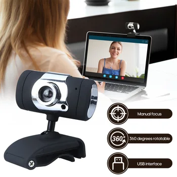 

KKMOON HD Webcams 5.0M pixelsComputer Camera Built-in Microphone Clip-on Base USB Web Camera for Gaming Video Conference