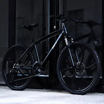 

Mountain Bike 26 Inch Adult Shifting One Wheel 6 Knife Aluminum Alloy Rim Double Disc Brakes Student Off Road Bicycle
