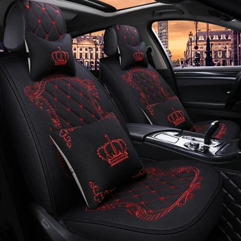 

Full Coverage flax fiber car seat cover auto seats covers for Hyundai avante solaris veloster i30 hyundai grandeur sonata i40