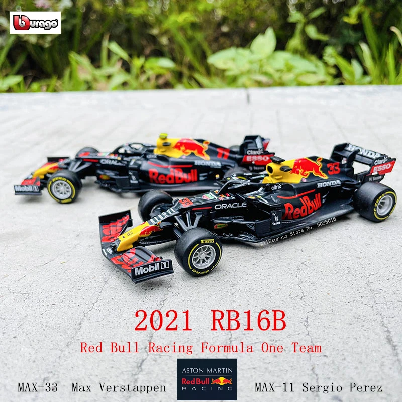 Модель автомобиля Bburago 1:43 2021 F1 Red Bull Racing RB16B 33 # Max Verstappen 11 Sergio Перез Формула 1