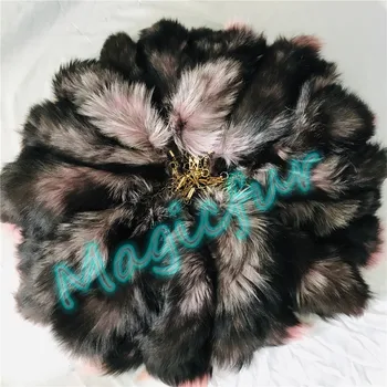 

1 Lot Pink 40cm Real Fox Tail Tassel Keychain real Fur Tail bag Charm Car Keyring Pendant