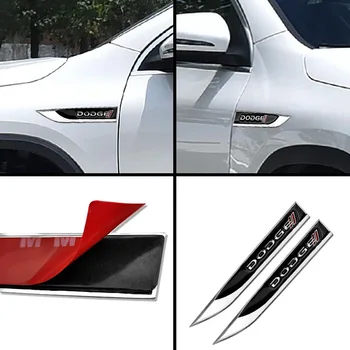 

2pcs Alloy Car Badge Decal Metal Fender Side Sticker Car Sticker For Dodge Challenger RAM 1500 Charger Avenger Caliber Nitro