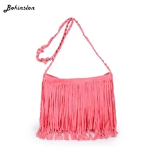 Bokinslon женская сумка-мессенджер Модная Портативная сумка из спилка Большая вместительная Женская Повседневная сумка