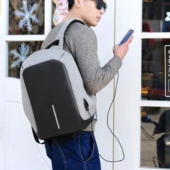 

Large Capacity Nylon USB Charge Port Backpack Women Men Teenager Bagpack School Travel Laptop Multifunction Casual Business Bags