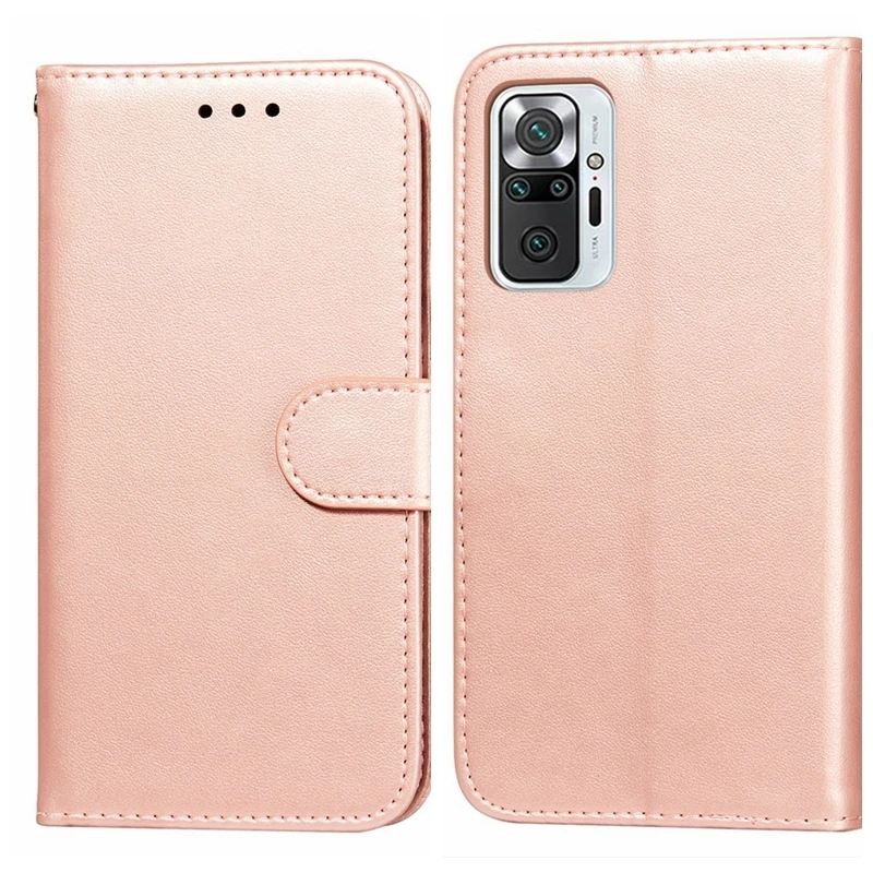 Flip Leather Case For Xiaomi Redmi Note 10 Pro 10S Note10 Luxury Solid color Funda Wallet Card Holder Stand Book Cover Note10Pro cell phone dry bag Cases & Covers