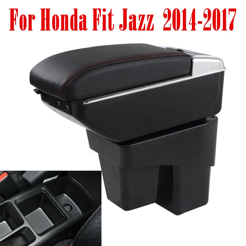Подлокотник для Honda Fit Jazz 3-го поколения центральный ящик хранения контента с