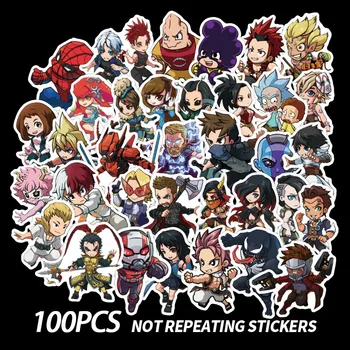 

50/100PCS Super Hero Stickers Marvel Stickers Movies Character Sticker For Skateboard Motorcycle Luggage Laptop Cartoon Sticker
