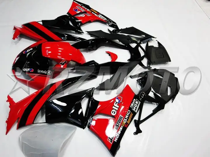 Литья под давлением ABS обтекатель комплект подходит для Kawasaki ZX6R 2009 2010 2011 2012 Обтекатели ZX-6R 09, 10, 11, 12, ниндзя 636 красного и черного цвета, бело-серые