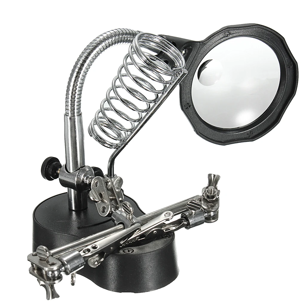 Helping Hand Magnifier LED Lamp Solder Holder~for Soldering,Work,Hobby,Craft