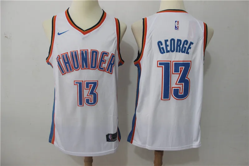 for men Free shipping A+ quality Mens Adult#0 Russell Westbrook 7 Russell Westbrook 13 Paul George Jersey Oklahoma City short - Цвет: for men