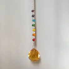 30 мм цветные хрустальные шары, натуральный цвет, Висячие окна фэн-шуй, целебная призма, Ловец Солнца, Радужный производитель, Декор для дома и сада