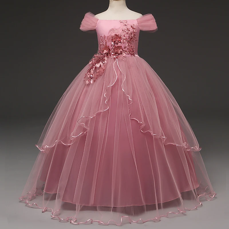 

Elegant Princess Gown for Girls Wedding Dress Kids Evening Prom Dress Party Events Dress Princess Skirt Long Princess Dresses