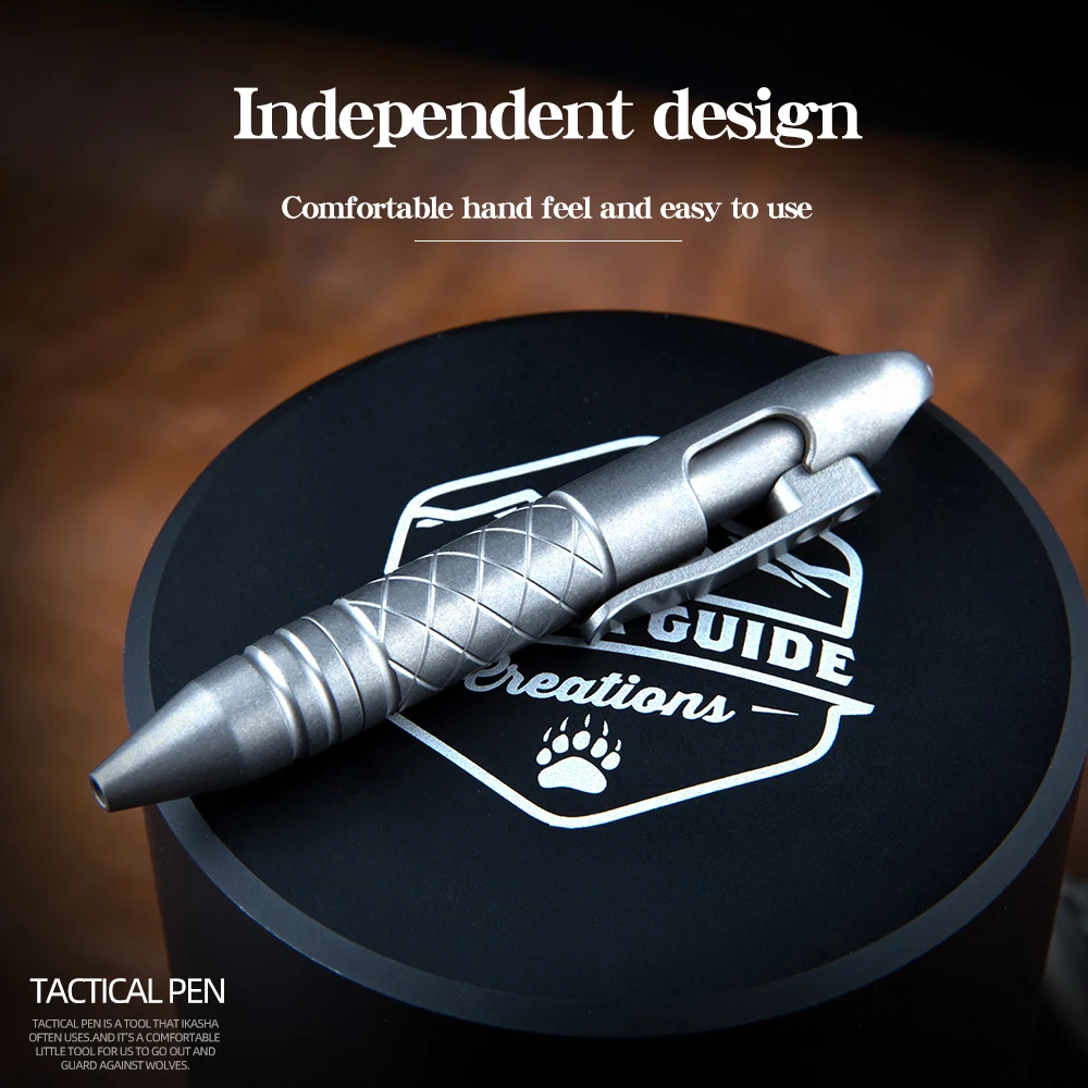 Titanium tactical pen Tungsten steel broken window Portable EDC pen Women's anti-wolf tool Outdoor camping survival