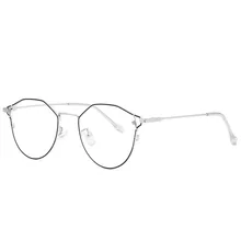 Новые неправильной формы голубые легкие очки металлические анти-синие очки тренд плоское зеркало унисекс дикие классические ретро компьютерные очки