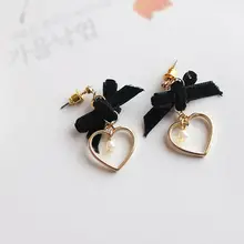 Новое Открытое платье геометрические серьги в форме сердца, мило, покрыто золотом, серьги с надписью Love Для женщин подарки Ювелирные изделия Orecchini Pendientes Oorbellen ко дню рождения