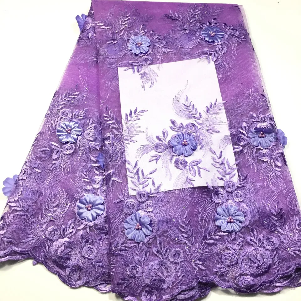 

Африканская кружевная ткань 2021 высокое качество кружева 3D цветы в африканском стиле Тюлевая сетчатая кружевная ткань с бусины камни для свадебное платье M3158