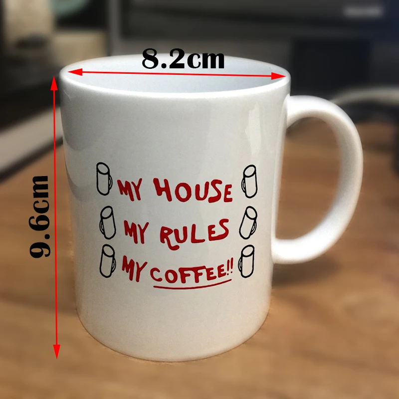 Новые белые ножи My House Rules Coffee кружки 350 мл керамический Рождественский подарок
