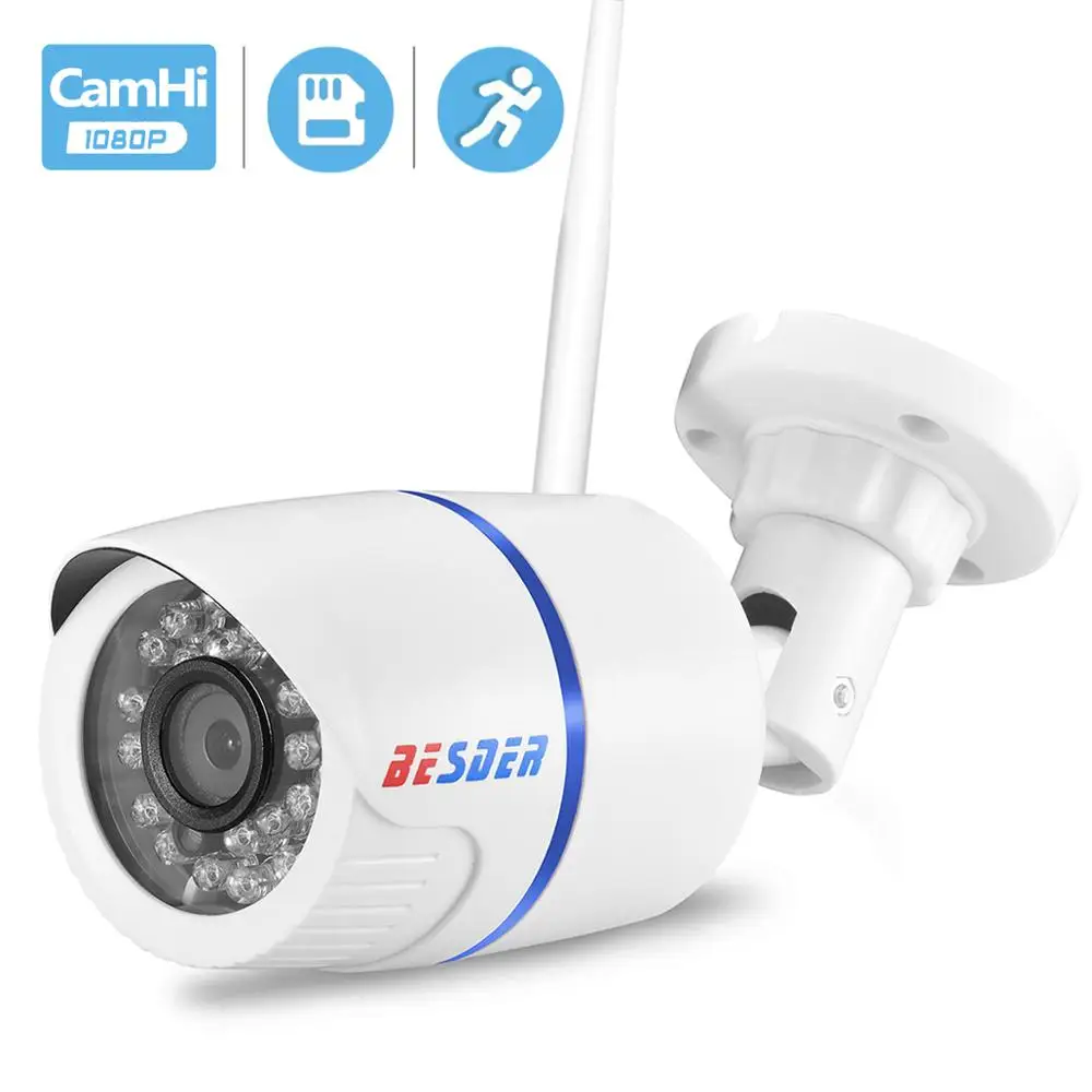 Беспроводная ip-камера besder P2P ONVIF со слотом для SD карты, наружная 1080P электронная почта, оповещение, обнаружение движения, CCTV камера наблюдения, IP Wifi