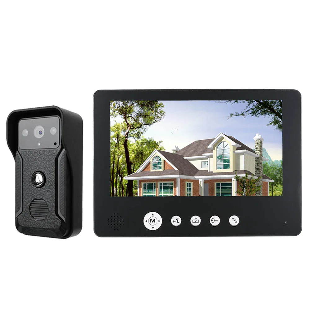 Безопасность 9 дюймов цветной экран Домашний видеодомофон дверной звонок наборы домашние семьи система контроля доступа к двери домофон