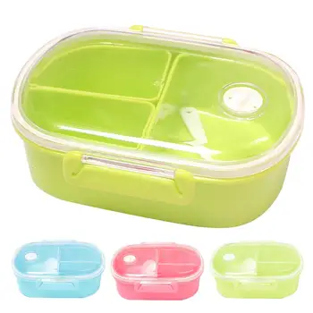 

400ml Rectangle Bento Lunch Box Leakproof Food Preservation Container with Lid Tableware Lunch Box