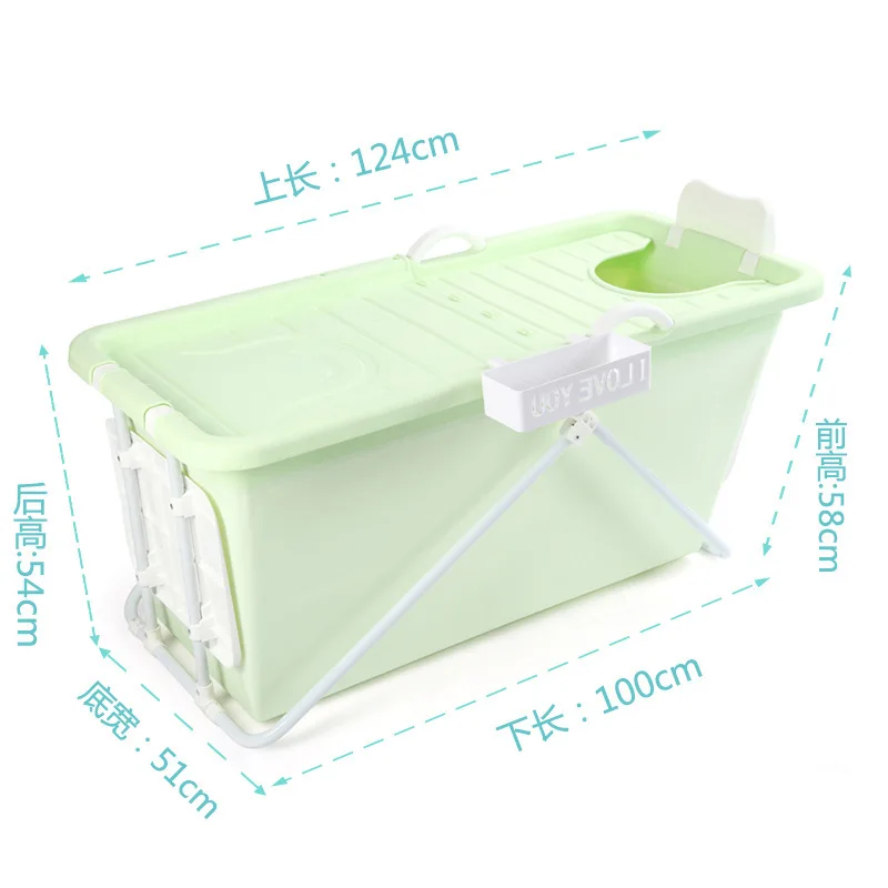 Удлиненная Складная портативная Изолированная ванна для взрослых, надувная ванна с прямой ногой, ванна, пищевой нетоксичный мягкий материал - Цвет: green