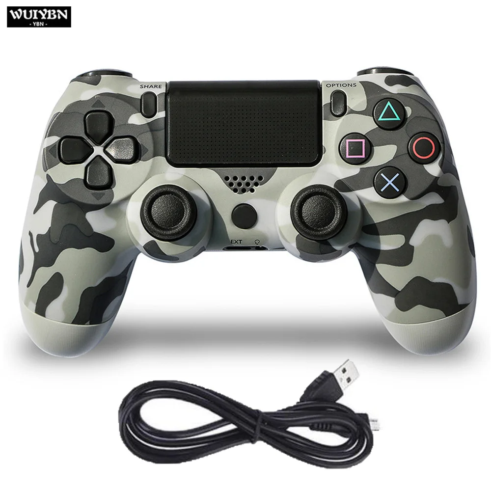 WUIYBN проводной геймпад PS4 контроллер Джойстик для SONY Dualshock playstation 4 игровой автомат консоль ПК паровой - Цвет: Серый