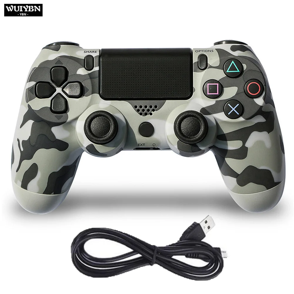 Серый WUIYBN проводной геймпад PS4 контроллер Джойстик для SONY Dualshock playstation 4 игровой автомат консоль ПК паровой - Цвет: Серый