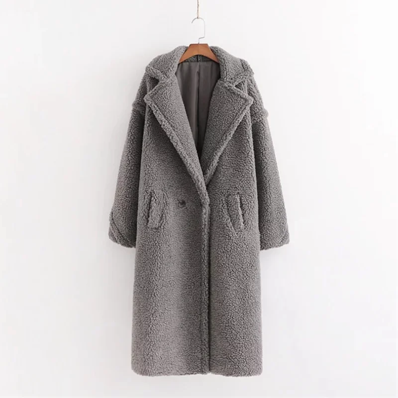 Grey Зимнее женское пальто, новая мода, женские пальто из овчины, теплая верхняя одежда для холодной погоды, 12 цветов, одежда - Цвет: Grey