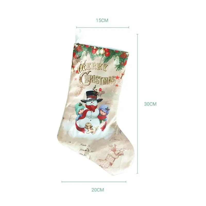 1 шт., рождественские чулки со снеговиком, креативные рождественские чулки, Висячие носки, Рождественская елка камин, украшение