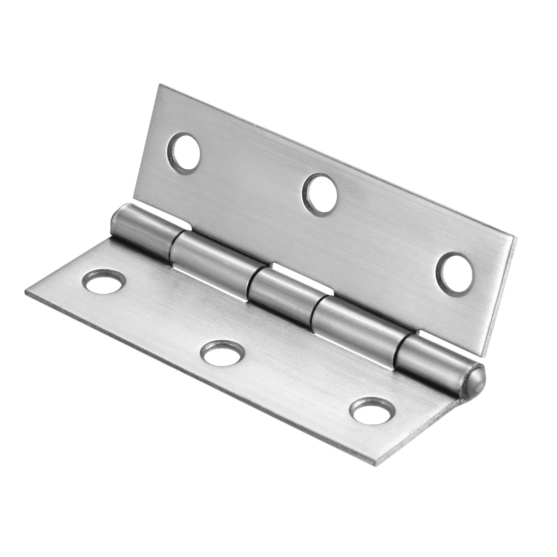 uxcell 2.95" Hinge Silver Door Cabinet Hinges Fittings Brushed Chrome Plain 10pcs