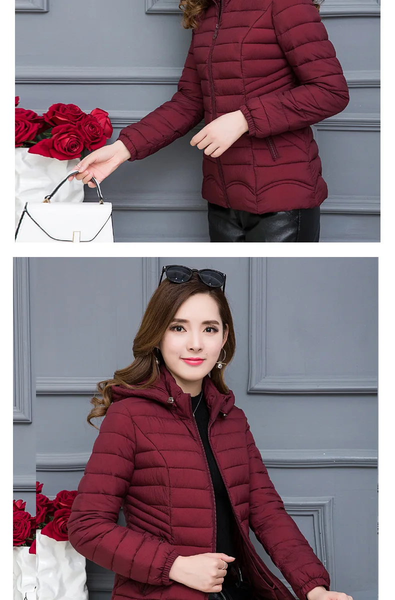 Small Cotton-Padded Jacket Women's New Style Cotton Coat Middle Aged And Elderly People Thin Short Slim Fit Slimming Cotton