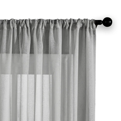 Современные однотонные тюлевые занавески для гостиной, спальни, белые отвесные занавески для окна, льняные занавески, занавески, 1 шт. панели - Цвет: gray