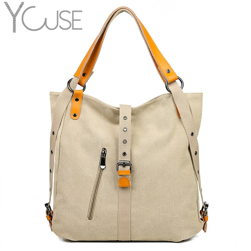 

YOUSE 2020 Canvas Tote Bag Women Handbags Female Designer Large Capacity Leisure Shoulder Bags Big Travel Bags Bolsas